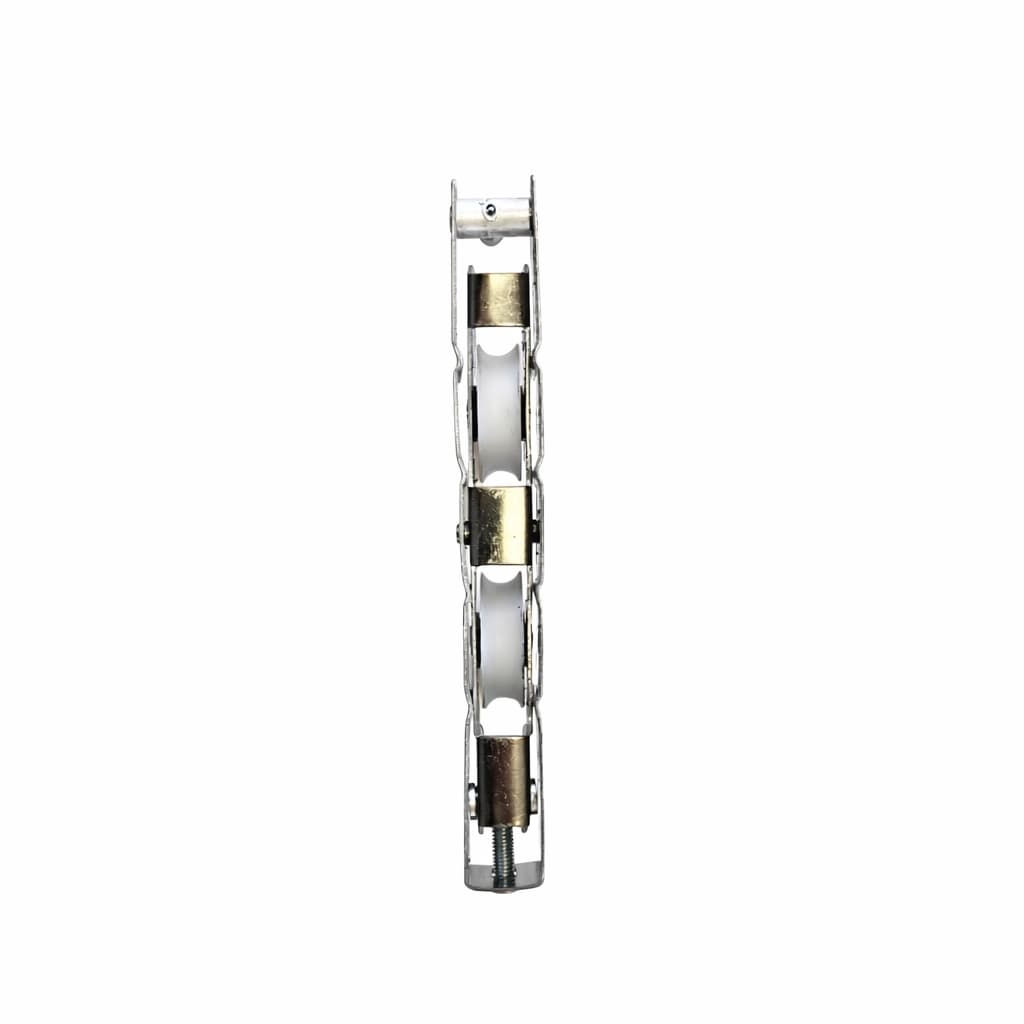 Roldana Gold Inox Dupla RG-R200A para Trilho Redondo - 200kg por Folha (Atacado) - Miniatura 3