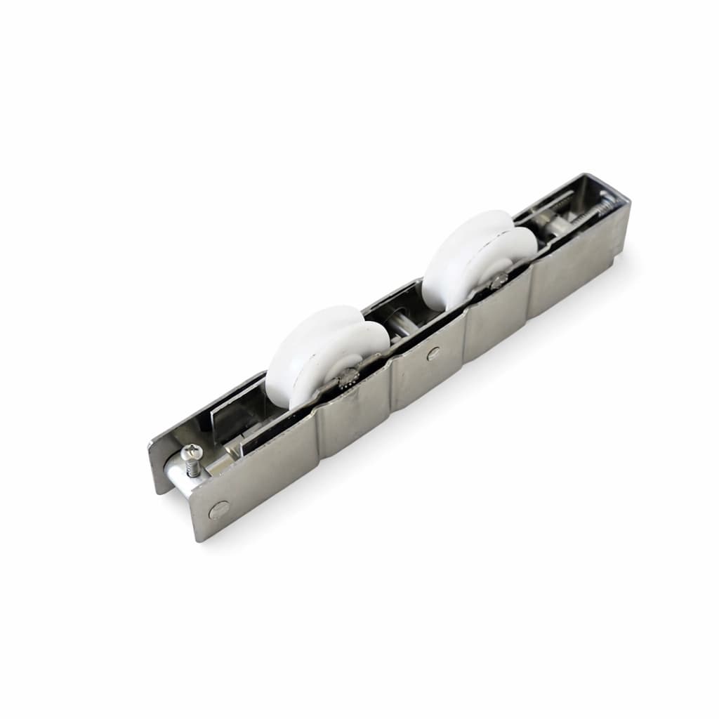 Roldana Gold Inox Dupla RG-R200A para Trilho Redondo - 200kg por Folha (Atacado)