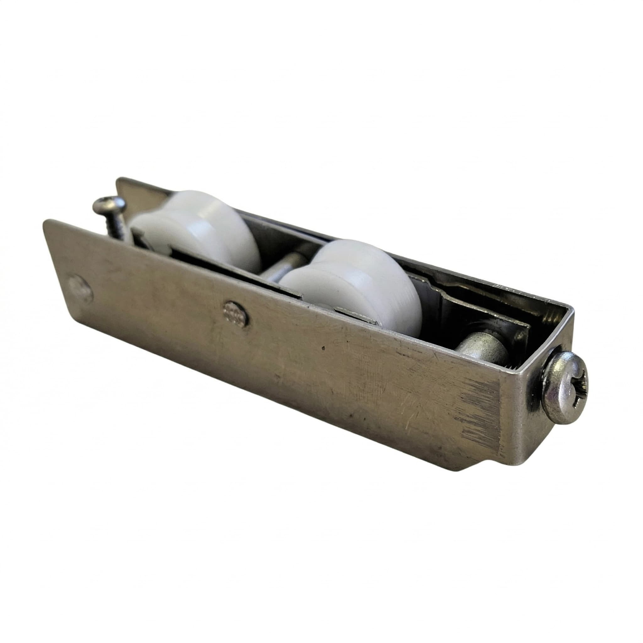 Roldana Dupla Gold RG-150 em Aço Inox para Trilho Redondo - Suporta 150kg - Imagem 1