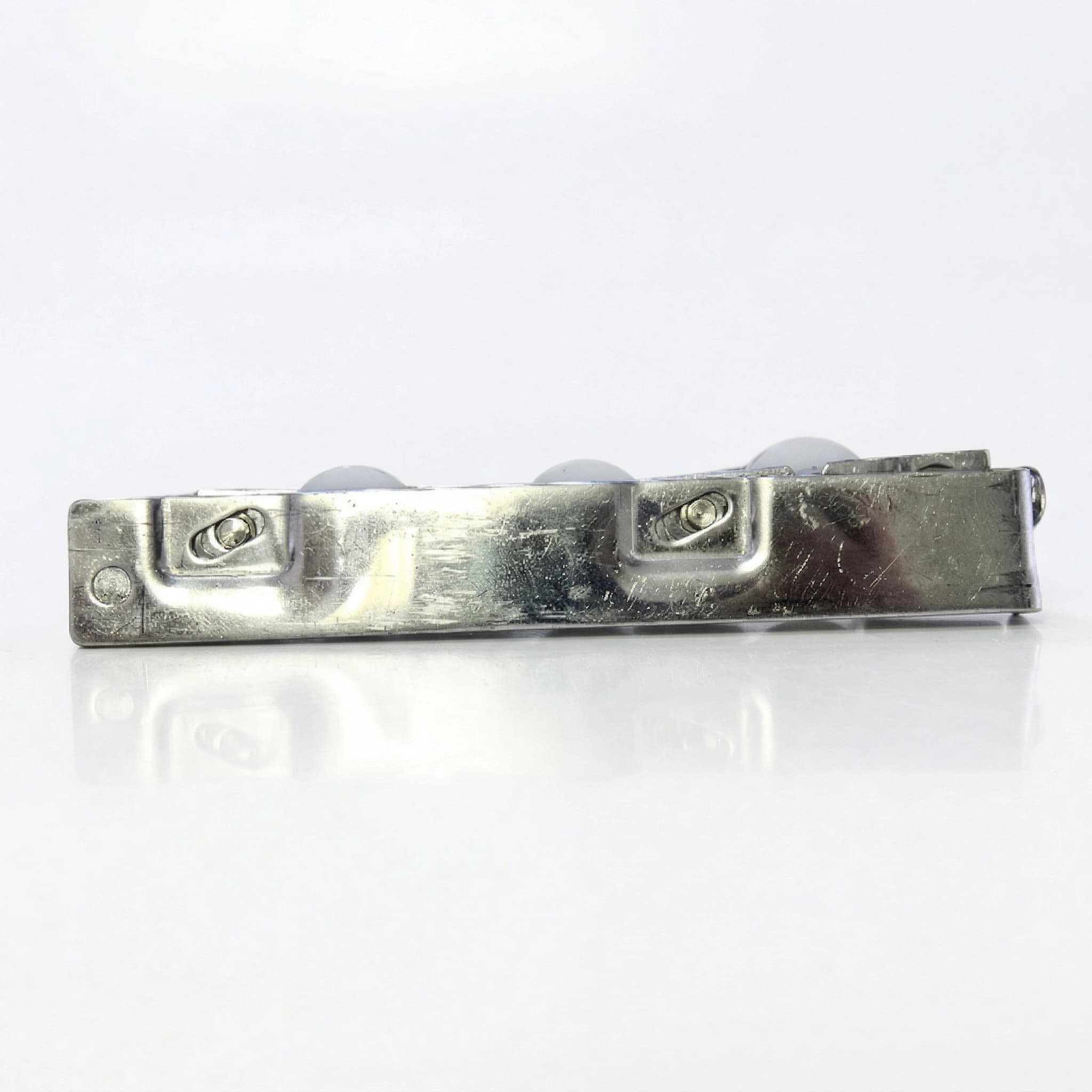 Roldana Inox Tripla Gold RG-200 para Trilho Redondo - 200kg por Folha (Atacado) - Miniatura 3