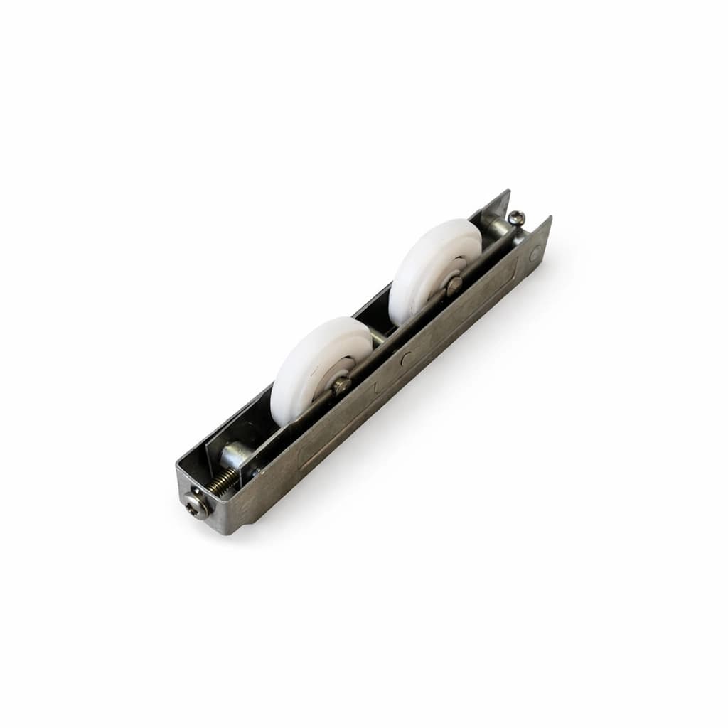 Roldana Inox Dupla RG-U200A para Trilho U - 200kg por Folha (Atacado)