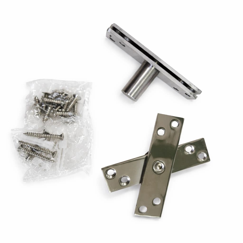 Pivô para Porta Pivotante 150kg Pequeno com Rolamento Inox - Miniatura 2